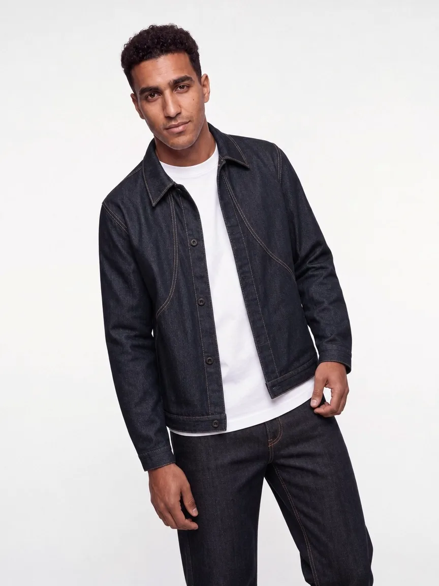 Yanis, total denim, tre quarti